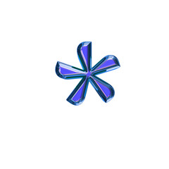 Blue symbol in a blue frame