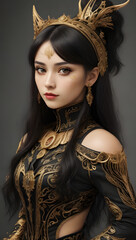 portrait of a woman in carnival mask