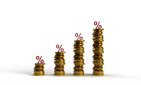 coin golden yellow orange color percent growth up financial investment marketing interest rate usa us currency banking price money dollar debt increase economy wealth loan stock tax industry deposit 