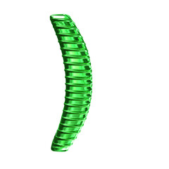 Green symbol with ribbed horizontal