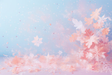 Mesmerizing Winter Elegance: Abstract Snowflake Background - Generative AI