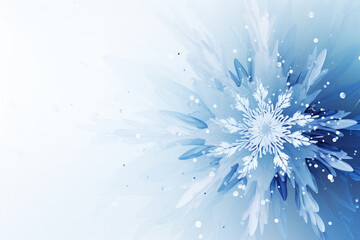 Mesmerizing Winter Elegance: Abstract Snowflake Background - Generative AI