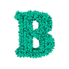 Symbol from menthol leaves. letter b
