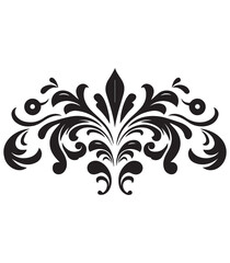 Floral pattern black and white, print ready eps, editable, cricut cut file, flower art