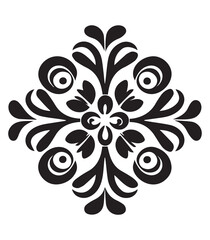 ornament In flower style,eps file,cut file,flower silhouette,