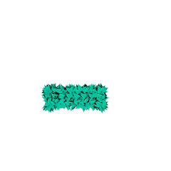 Fototapeta na wymiar Symbol from menthol leaves