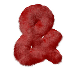 Symbol made of red fur