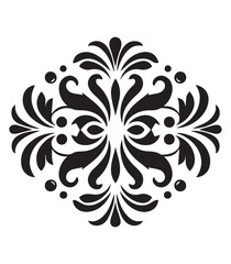 Round flower pattern, Circular ornament design element,eps,cricut,cut file