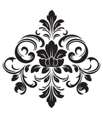 Black and white flower pattern,eps