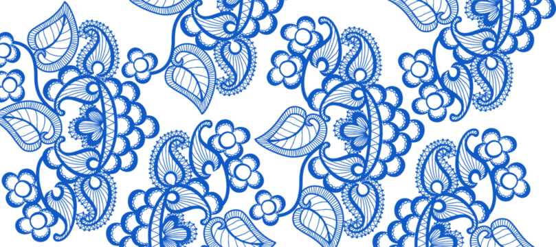 blue Flourish Decorative Seamless Abstract background Wallpaper