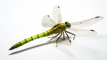 Green Dragon fly macro on plain backrounbd - Powered by Adobe
