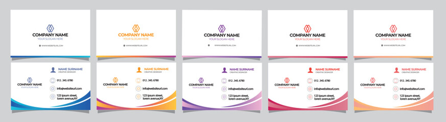 Modern creative business card and name card,horizontal simple clean template vector design, layout in rectangle size.