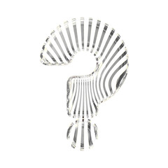 White symbol with ultra thin silver straps