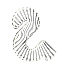 White symbol with ultra thin silver straps