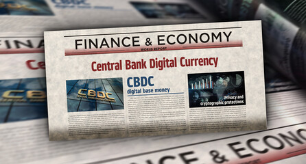 CBDC Digital Currency newspaper printing media