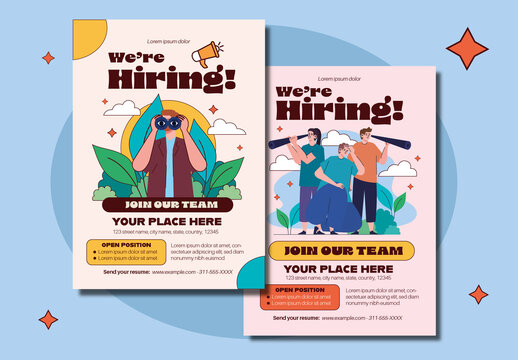 Now Hiring Flyer Layout