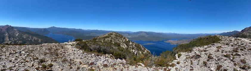 Naklejka na ściany i meble Panoramic of mount Owen in Tasmania, Australia