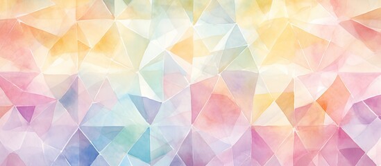 Obraz premium Abstract geometric watercolor pattern for textile and surface design Repeating urban watercolor texture Modern wallpaper tile