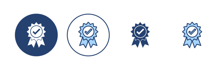 Approved icon vector. Certified Medal Icon