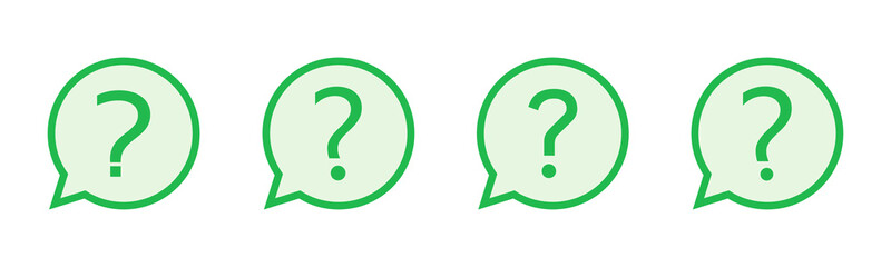 Question icon set. question mark icon vector.