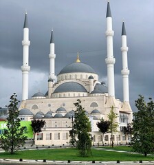 Fototapeta na wymiar Beautiful shot of Kocatepe Mosque in Ankara, Turkey