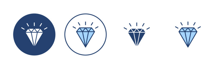Diamond icon vector. diamond gems sign and symbol