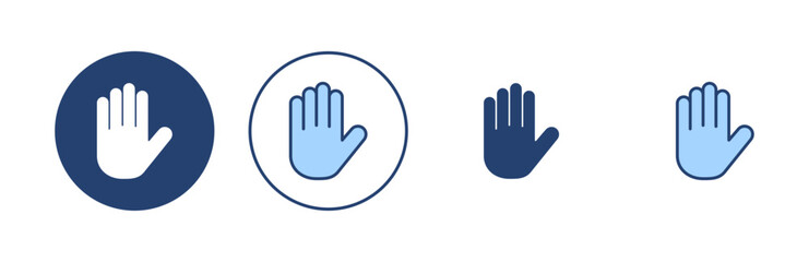 Obraz premium Hand icon vector. hand sign and symbol. palm