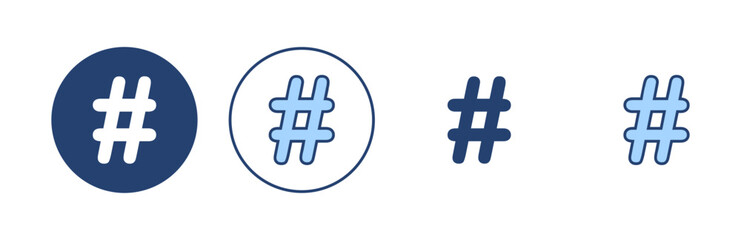 Hashtag icon vector. hashtag sign and symbol