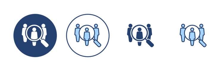 Hiring icon vector. Search job vacancy sign and symbol. Human resources concept. Recruitment