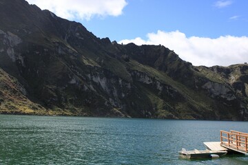 Single Pier in Volcanic Lake