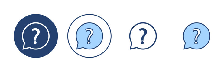 Question icon vector. question mark sign and symbol