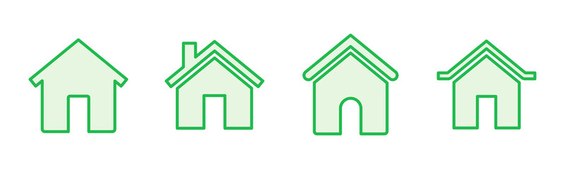 House icon set. Home icon vector