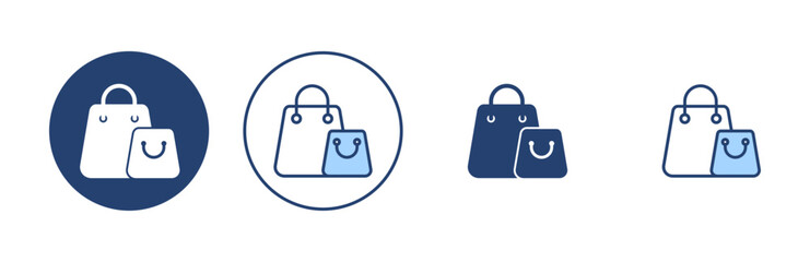 Shopping bag icon vector. shopping sign and symbol