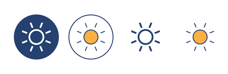 Sun icon vector. Brightness sign and symbol