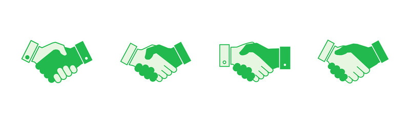 Handshake icon set. business handshake. contact agreement