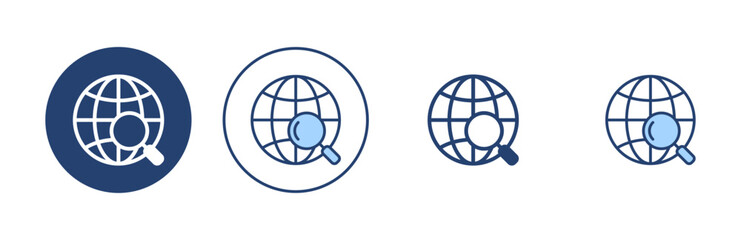 Web icon vector. go to web sign and symbol. web click icon. Global search icon