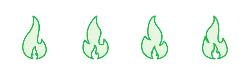 Fire icon set. fire vector icon