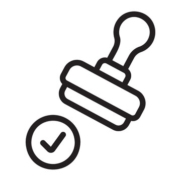 stamp line icon
