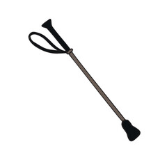 Vector hand drawn doodle sketch horse stick isolated on white background