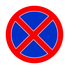 Obraz premium Clearway sign. No parking, no waiting and no stopping sign. Vector design illustration.