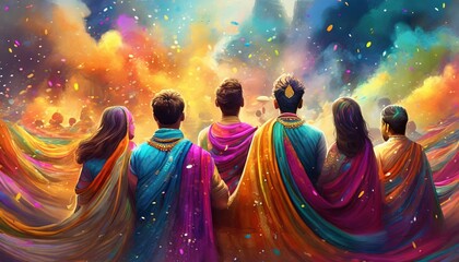 Holi and Diwali Celebration and color 