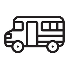 school bus line icon
