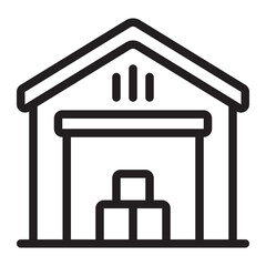 warehouse line icon