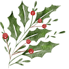 Fototapeta premium christmas, holiday, watercolor,cute, 