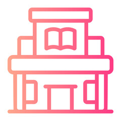 library gradient icon