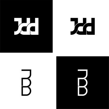 jdd lettering initial monogram logo design set