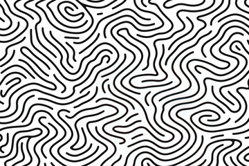abstract maze pattern with squiggly lines wallpaper background banner - obrazy, fototapety, plakaty