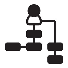 hierarchical structure glyph icon