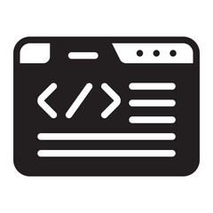 coding glyph icon