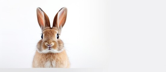 Obraz premium The beautiful white brown rabbit is five years old